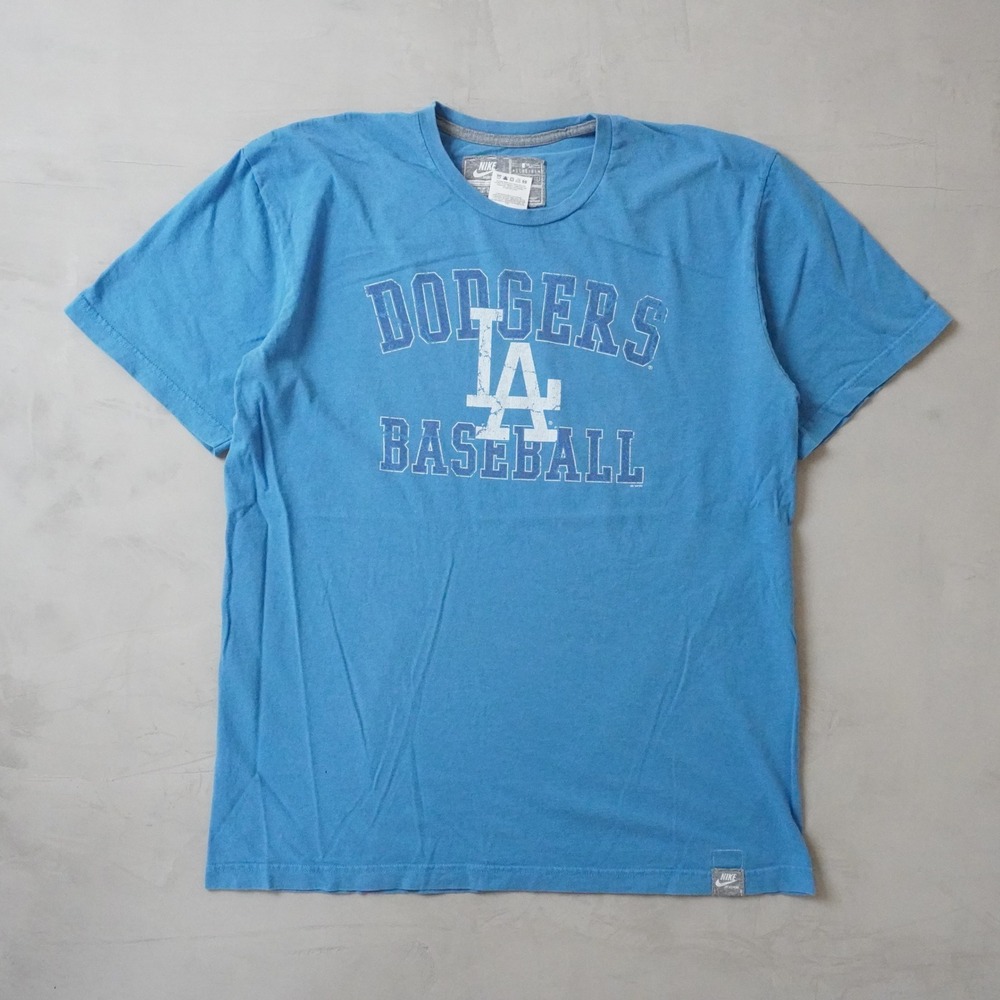 Nike Sportswear Los Angeles Dodgers Baseball T-Shirt Mens Large Blue LA Logo Tee